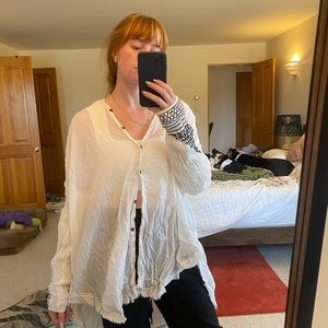 Free People white button down